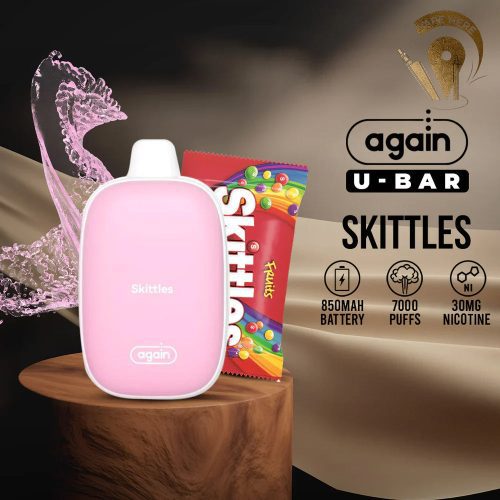 AGAIN U-BAR DISPOSABLE VAPE (7000 PUFFS) Skittles UAE Dubai