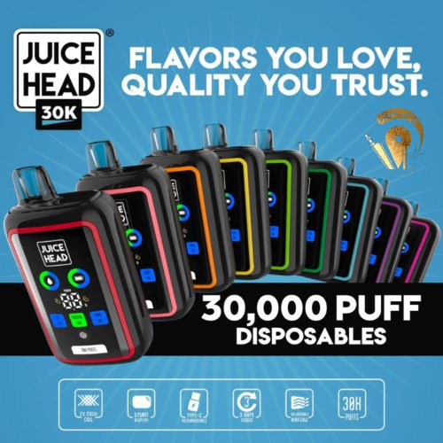 JUICEHEAD30000PUFFSDISPOSABLEVAPE20mgwithScreenDisplay 1