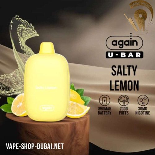 AGAIN U-BAR DISPOSABLE VAPE (7000 PUFFS) Salty Lemon UAE Dubai