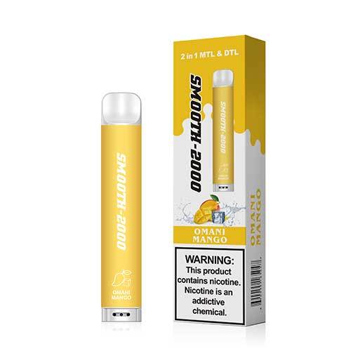 Smooth 2000 – Disposable Pods 20mg - 2000 Puffs  MTL & DTL - Vape Here Store